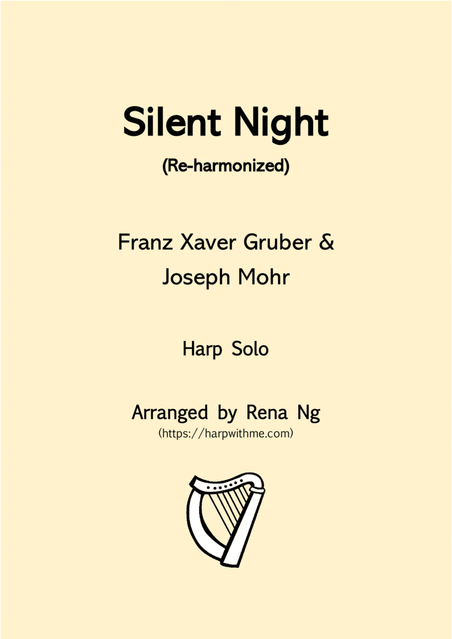 Silent Night (Harp / Piano Solo) - Intermediate (arr. Rena Ng)