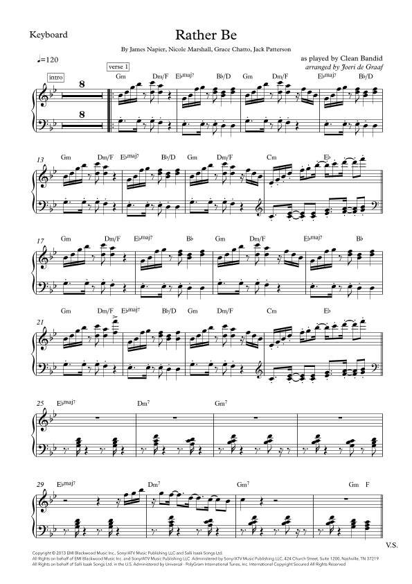 Rather Be (arr. Joeri de Graaf)