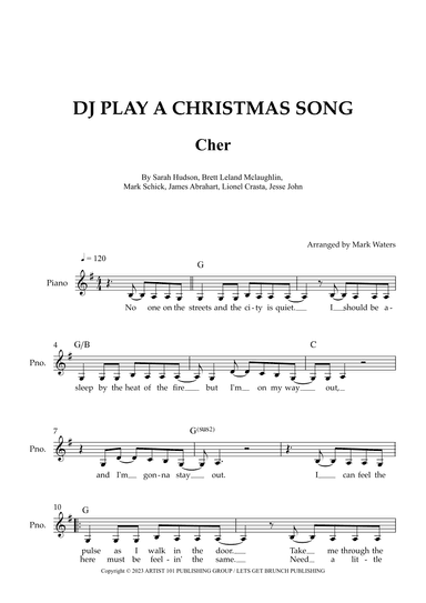 Dj Play A Christmas Song (arr. Mark Waters)
