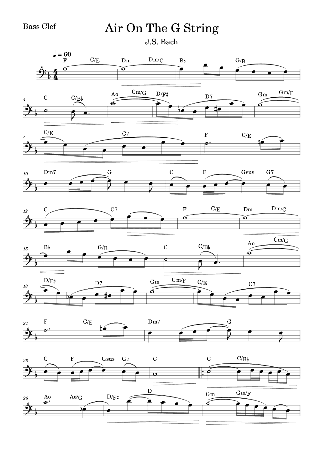 Air On The G String (arr. Fabio Eduardo de Oliveira)
