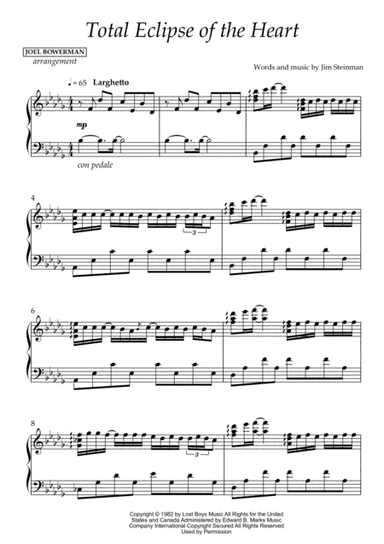 Total Eclipse Of The Heart (arr. Joel Bowerman)
