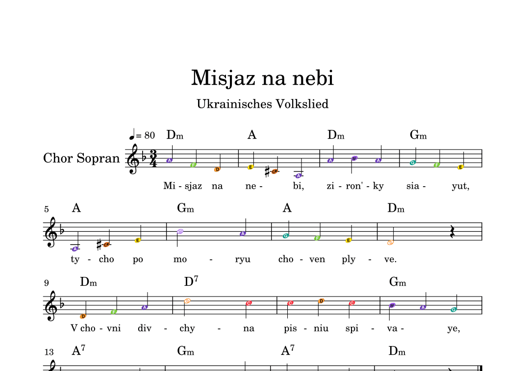 Місяць на небі Moskau na nebi (arr. Darya Lenz)