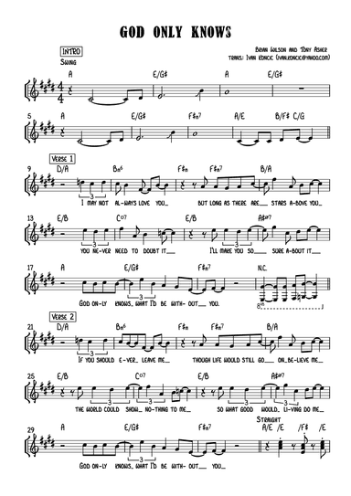 God Only Knows (arr. Ivan Končić)