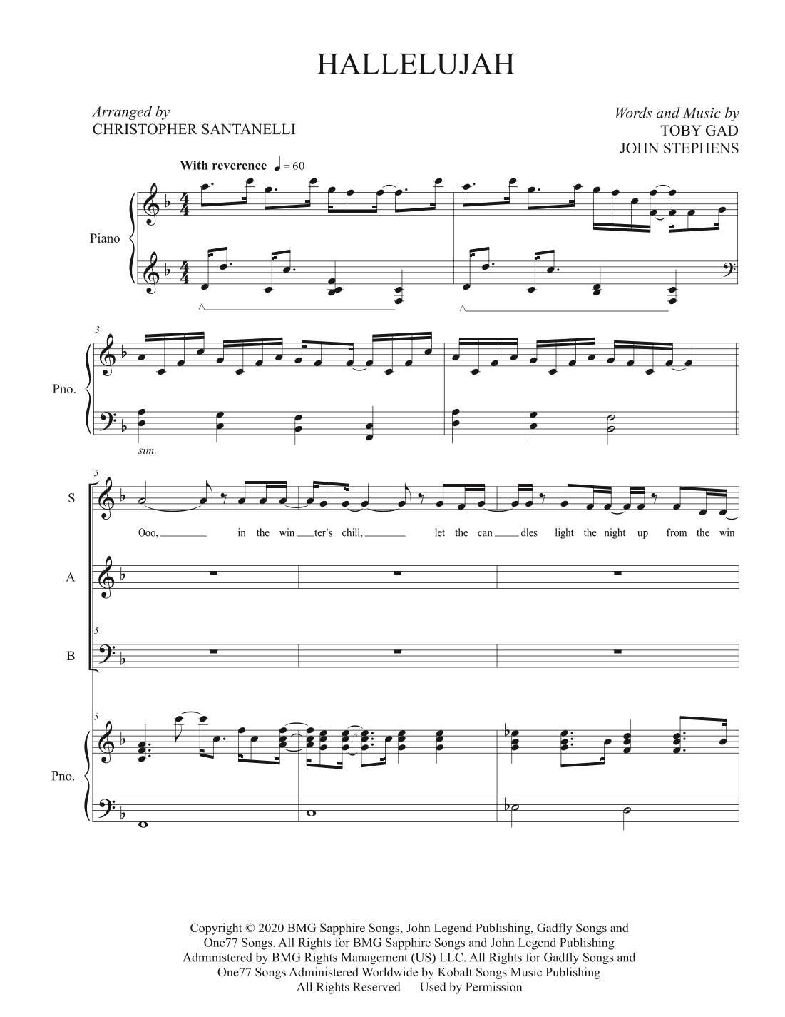 Hallelujah (arr. Christopher Santanelli)