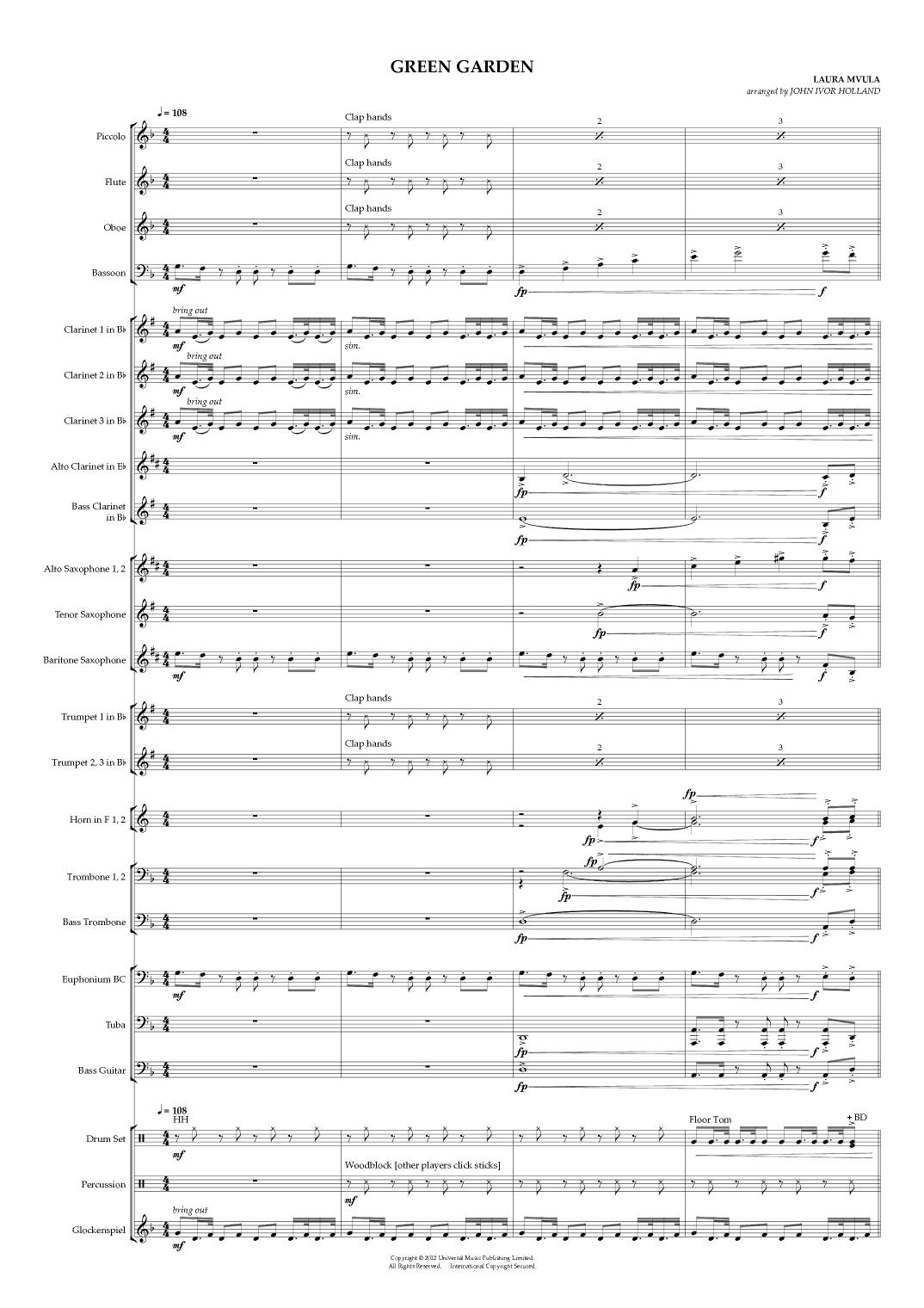 Green Garden (arr. John Ivor Holland)