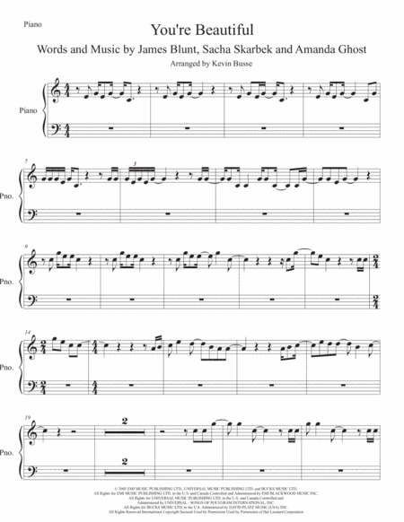 You're Beautiful (arr. Kevin Busse)