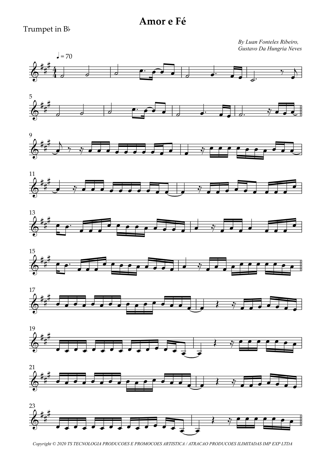 Amor E Fe (arr. Wesley S. SIlva)