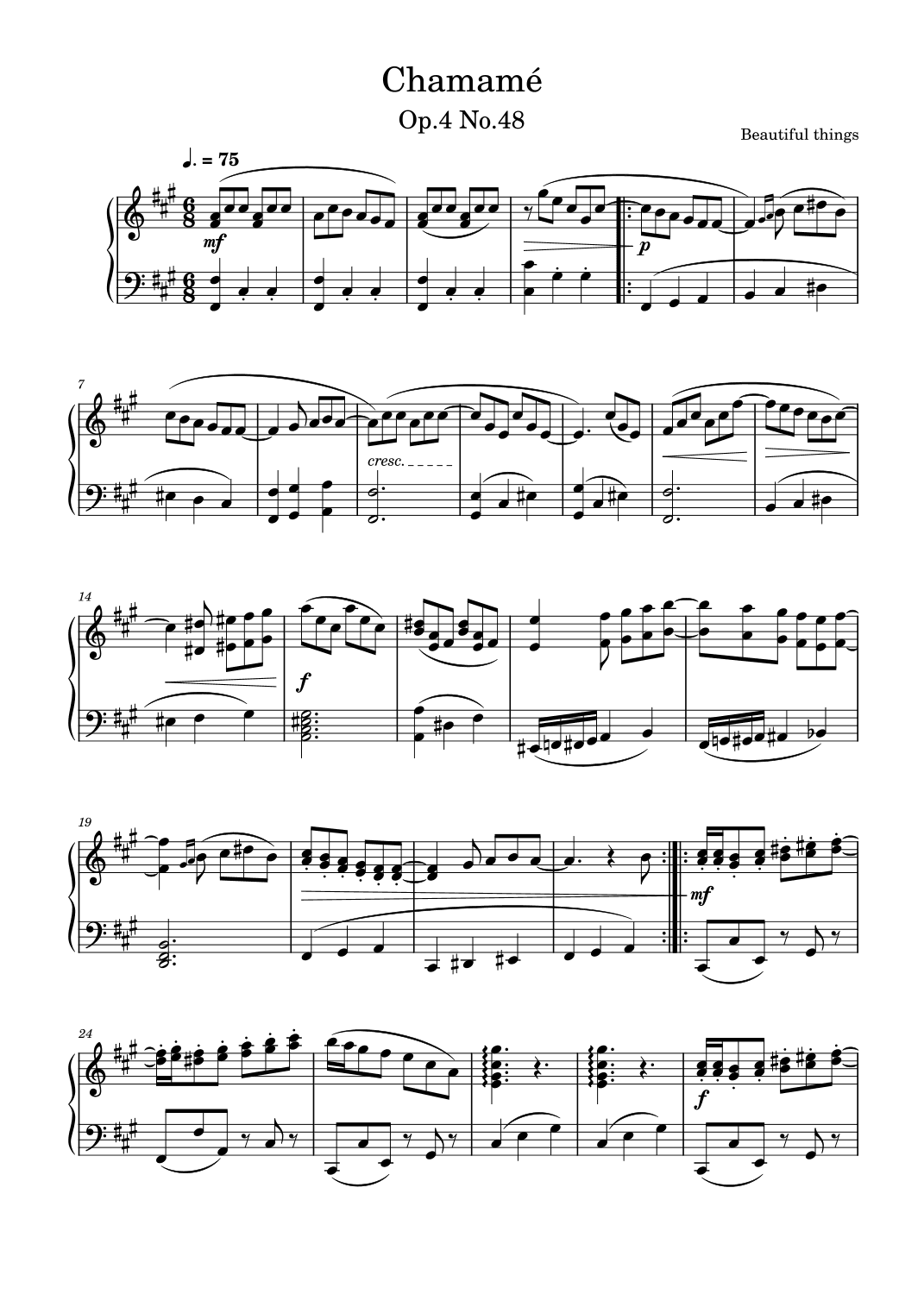 Chamamé-Beautiful things Op.4 No.48