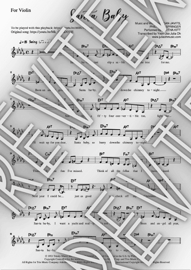 Santa Baby (arr. Julia Yeon-Joo Oh)