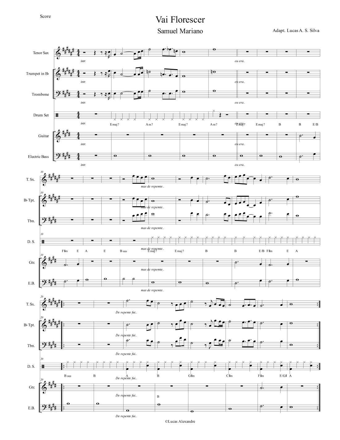 Vai Florescer (arr. Lucas Alexandre Santos Silva)