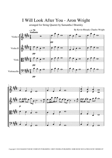 I Will Look After You (arr. Samantha J Bramley - stringspirational@gmail.com)