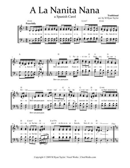 A La Nanita Nana : SATB acapella (arr. M. Ryan Taylor)
