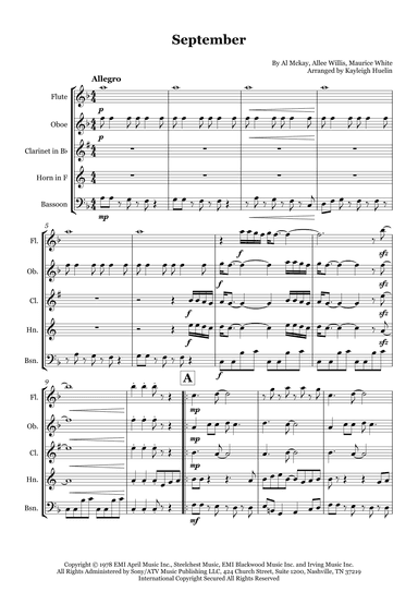 September (arr. Kayleigh Huelin)