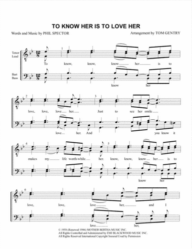 To Know Him Is To Love Him (arr. Tom Gentry)