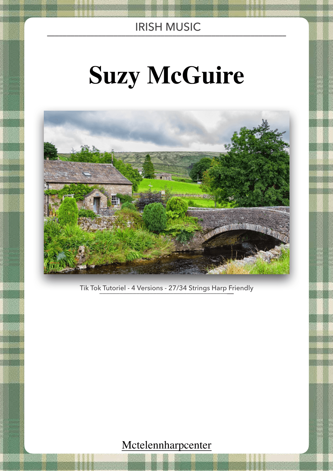 Suzy McGuire - Irish melody - beginner & 27 String Harp - 4 Versions | McTelenn Harp Center (arr. Eve McTelenn)