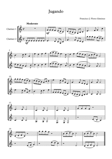 Jugando (for two clarinets)