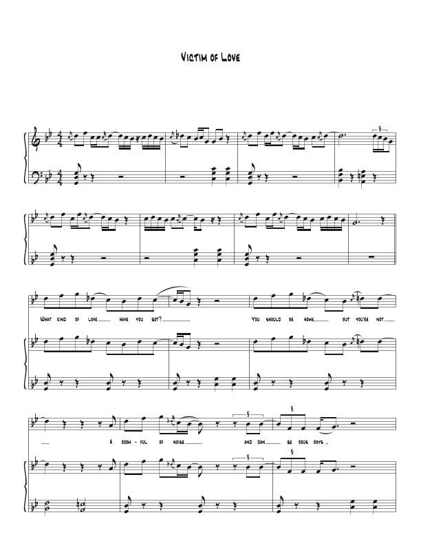 Victim Of Love (arr. Biegler)