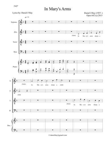 In Mary's Arms (Opus 642) SATB