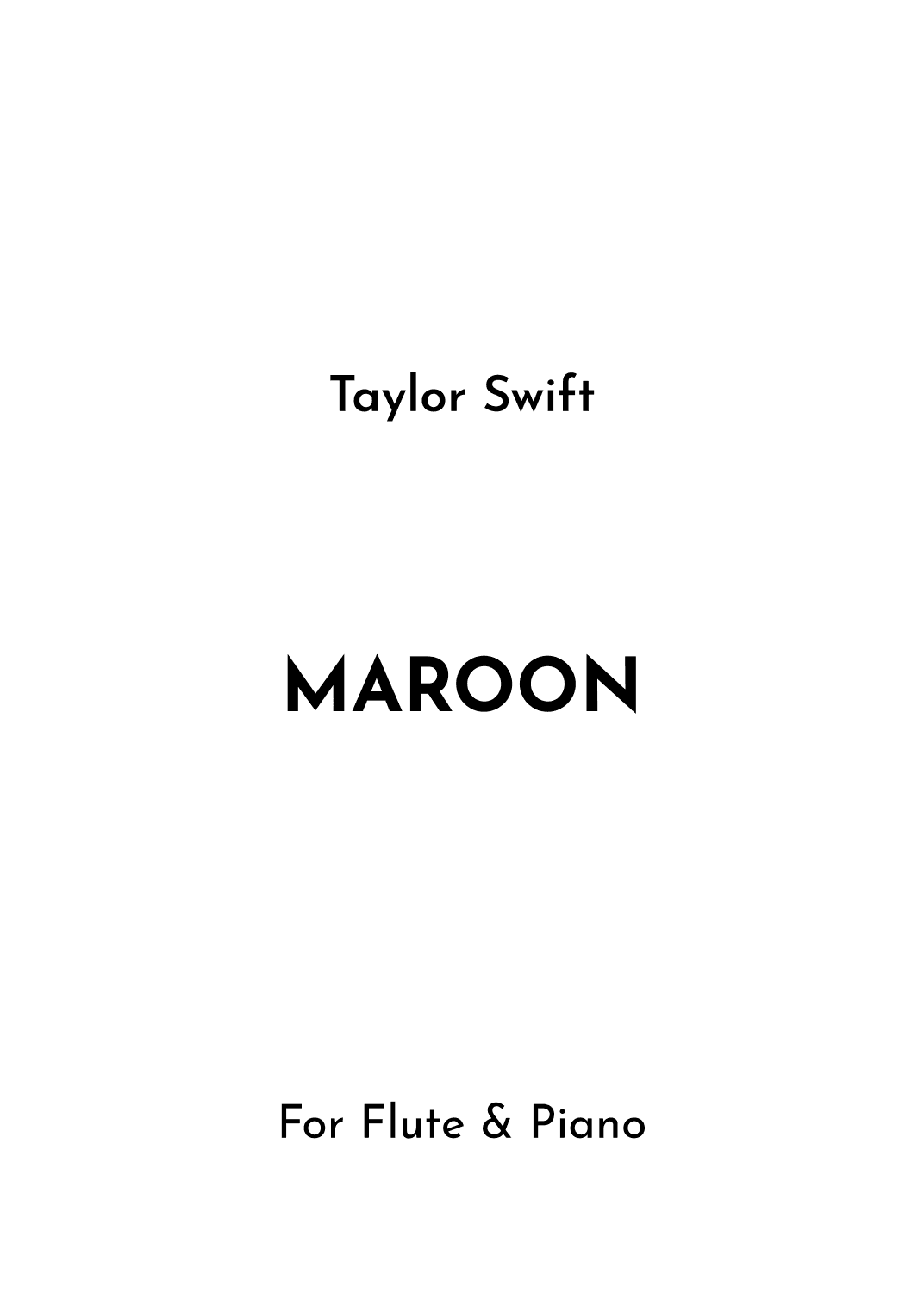 Maroon (arr. Jireh J.)