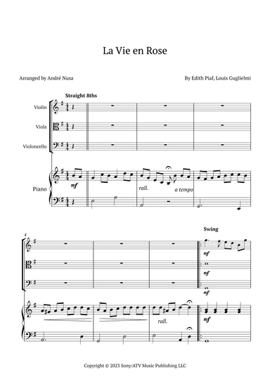 La Vie En Rose (arr. André Nusa)