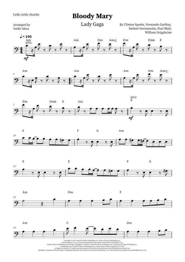 Bloody Mary (arr. Valdir Maia)