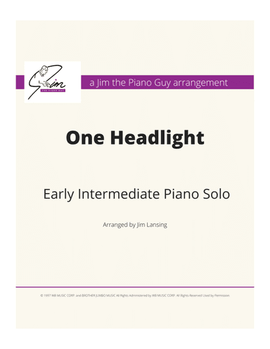 One Headlight (arr. Jim Lansing)