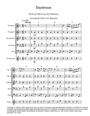 Daydream (arr. Henry Von Ruprecht)