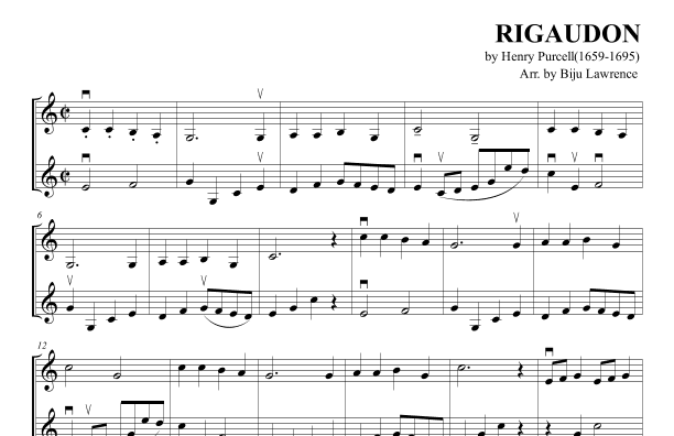 Rigaudon (arr. Biju Lawrence)