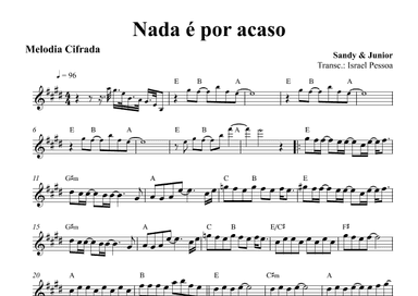 Nada E Por Acaso (arr. Israel Pessoa)