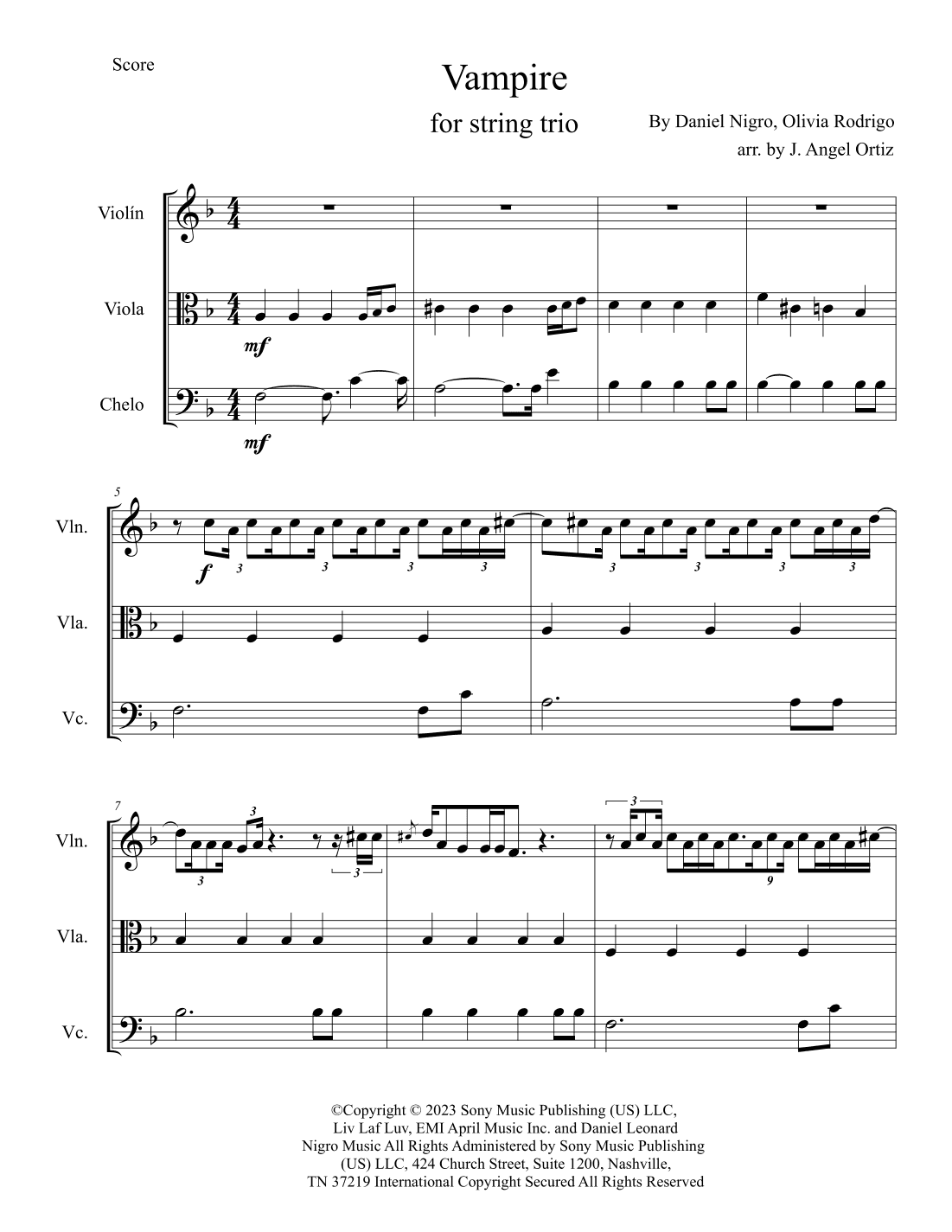 Vampire (arr. José angel Ortiz ramirez)