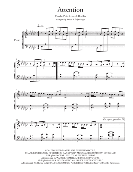 Attention (arr. Anton R. Tajanlangit)