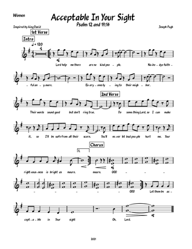 Acceptable In Your Sight (Choir)