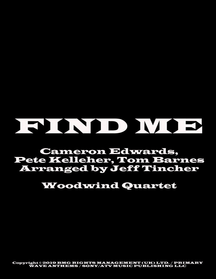 Find Me (arr. Jeff Tincher)