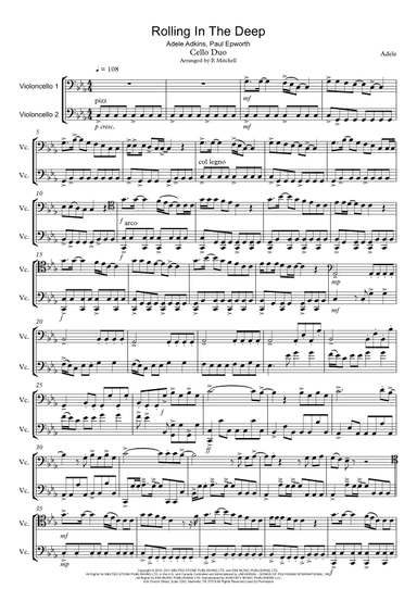 Rolling In The Deep (arr. E Mitchell)