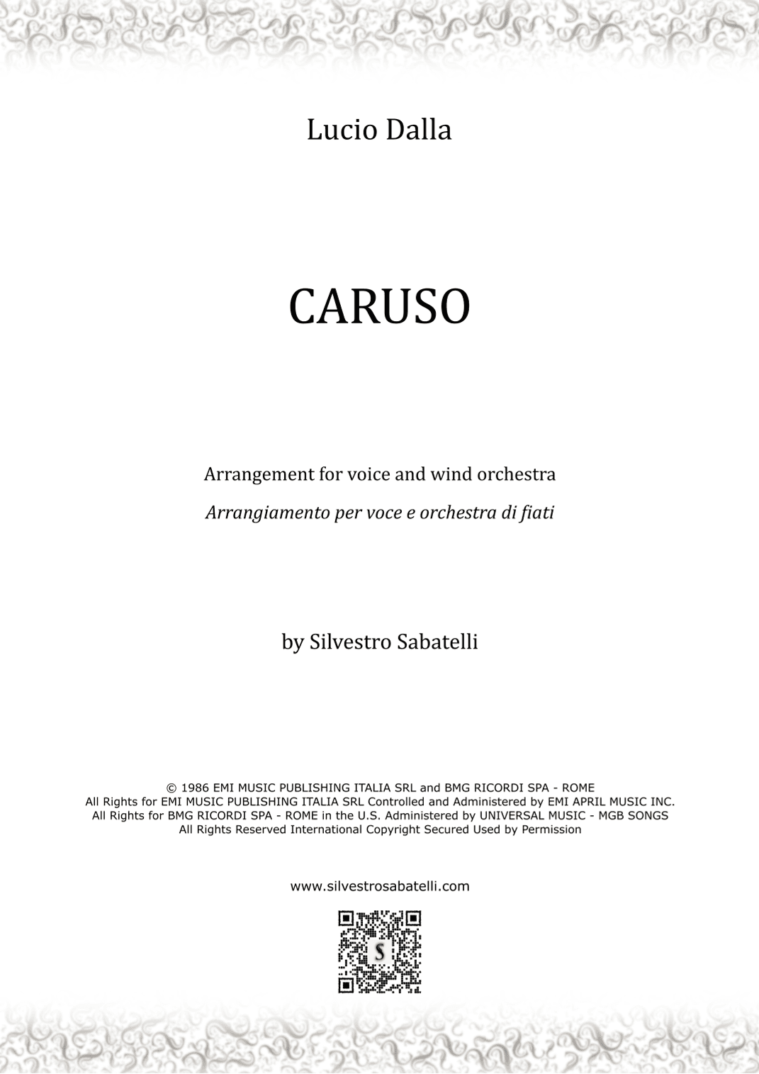 Caruso (arr. Silvestro Sabatelli)