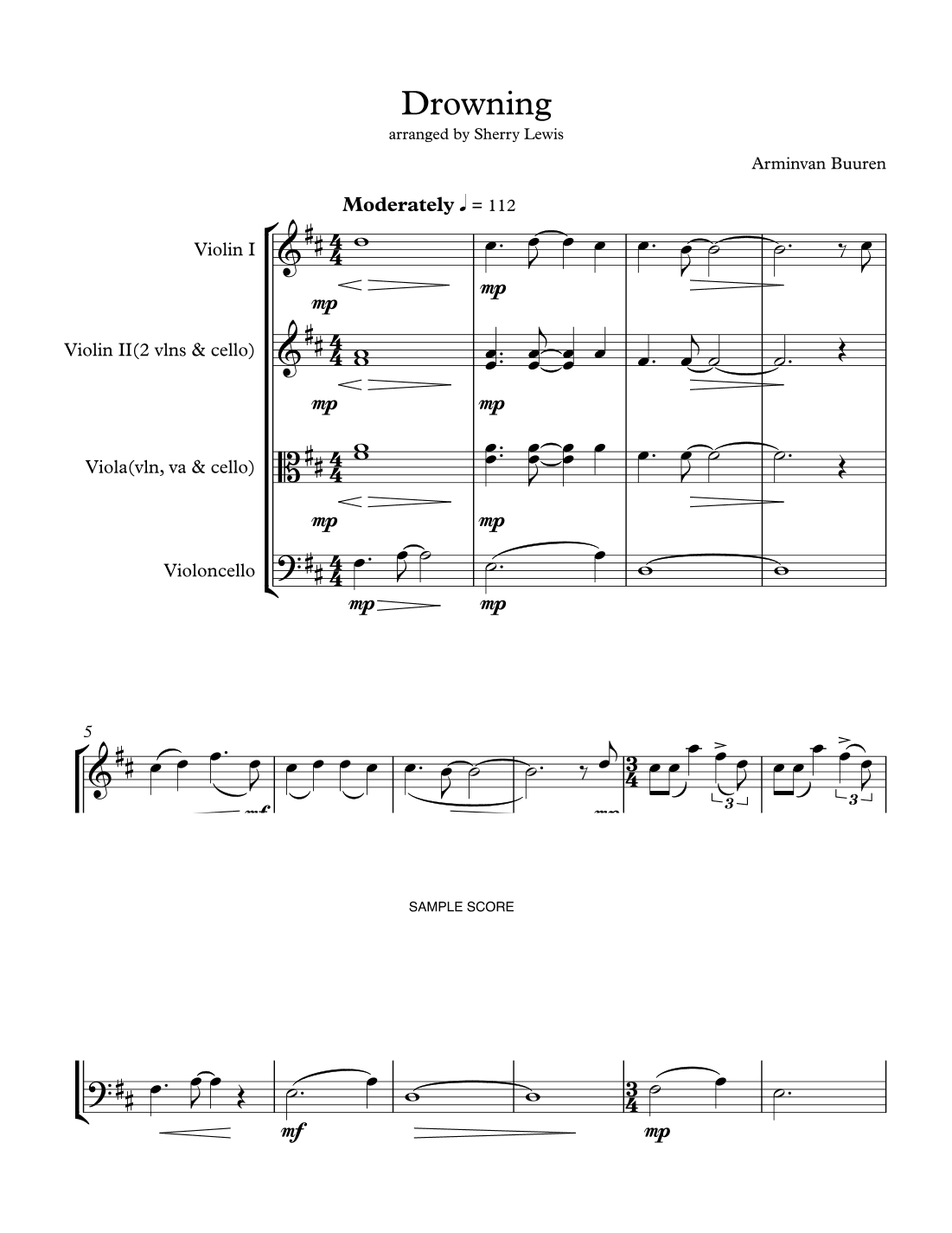 Drowning (arr. Sherry Lewis)