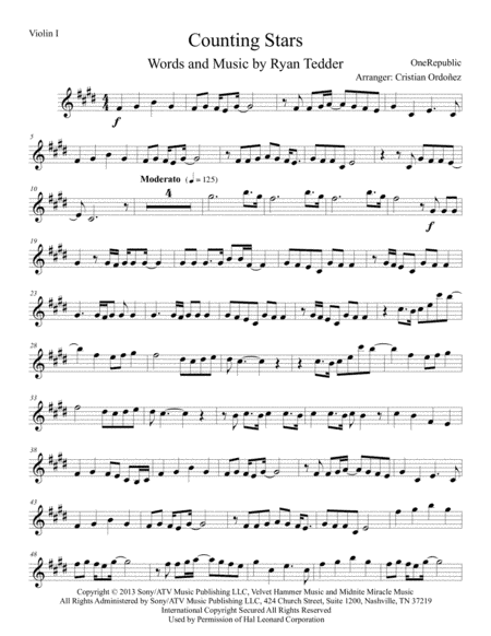 Counting Stars (arr. Cristian Ordonez)