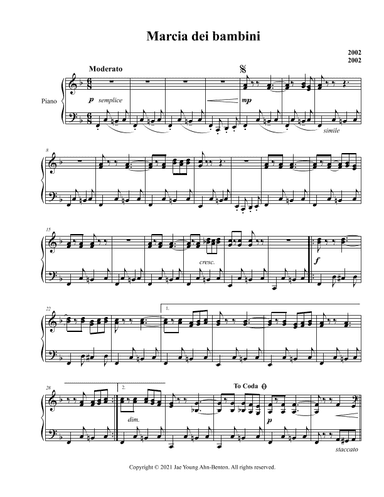 "Marcia dei bambini", Op. 3