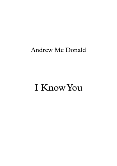 I Know You