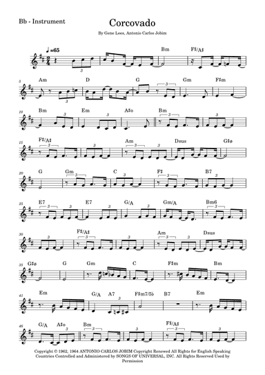 Quiet Nights Of Quiet Stars (corcovado) (arr. Fabio Eduardo de Oliveira)