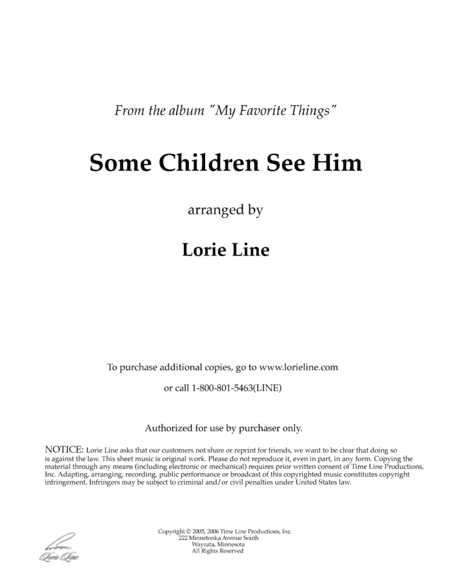 Some Children See Him (arr. Lorie Line)