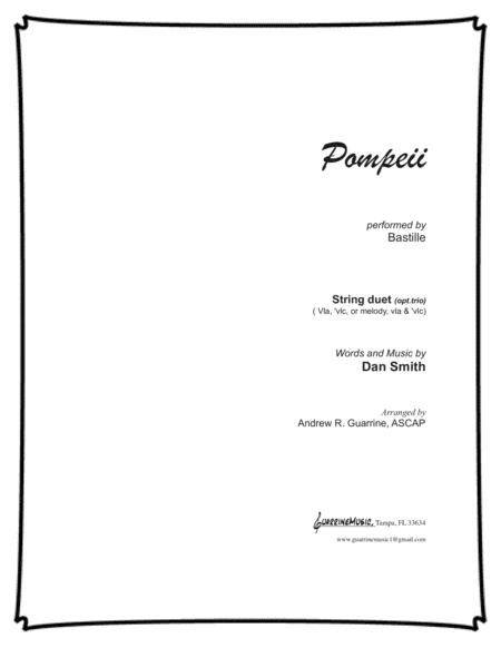 Pompeii (arr. Arranged by Andrew R. Guarrine)