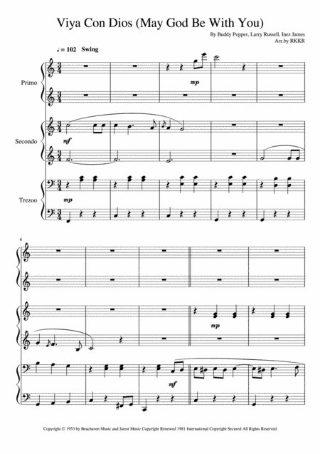 Vaya Con Dios (may God Be With You) (arr. RKKR)