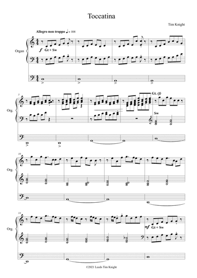 Toccatina for Organ