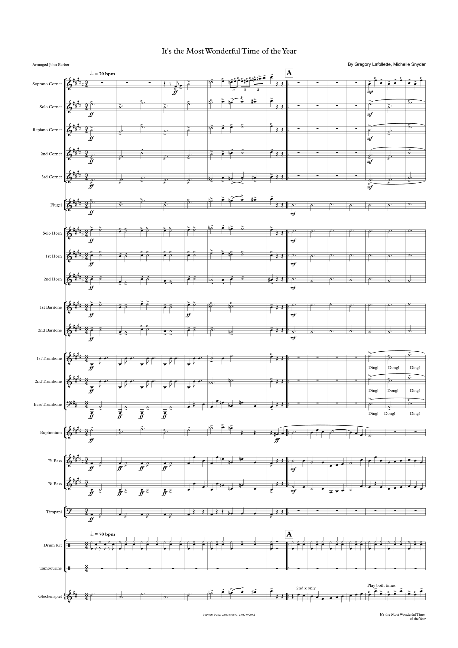 It's The Most Wonderful Time Of Year (arr. John Barber)