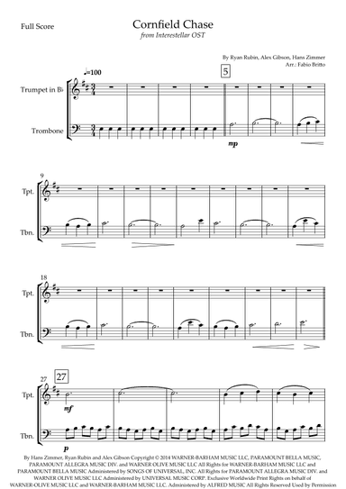 Cornfield Chase (arr. Fabio Britto)