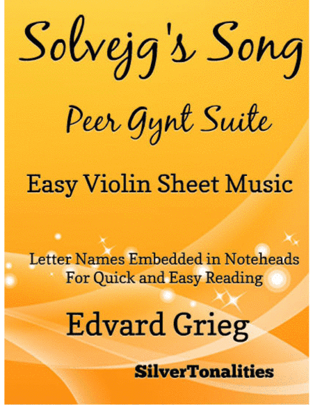 Solvejg's Song Peer Gynt Suite Easy Violin Sheet Music (arr. SilverTonalities)