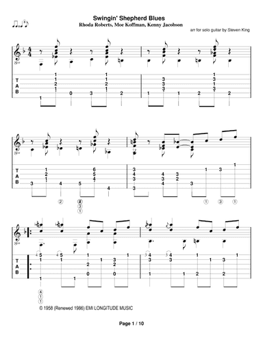 The Swingin' Shepherd Blues (arr. Steven King)