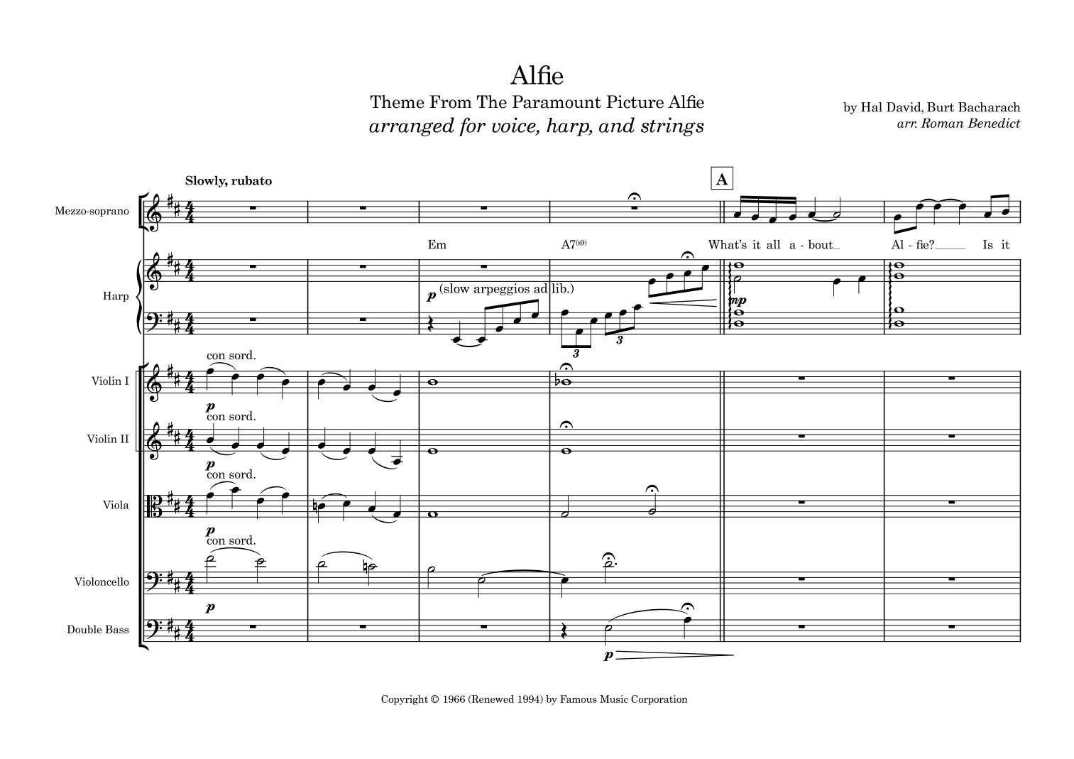 Alfie (arr. Roman Benedict)
