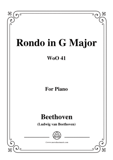 Beethoven-Rondo in G Major,WoO 41,for piano (arr. MSM)